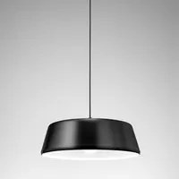 Sospensione Moderna Blanca 1 Luce E27 D.50 Cm Alluminio Nero