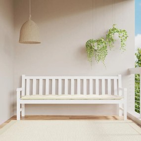 Cuscino Per Panca Giardino Crema 200x50x7 Cm İn Tessuto Oxford /