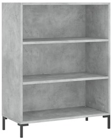 Libreria grigio cemento 69,5x32,5x90 cm in legno multistrato