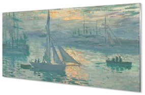 Pannello paraschizzi cucina Alba di Claude Monet 100x50 cm