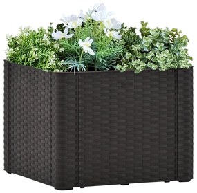 Letto Rialzato Giardino con Irrigazione Antracite 43x43x33 cm