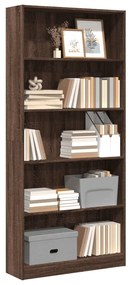 Libreria Rovere Marrone 80x24x176 Cm İn Legno Multistrato /