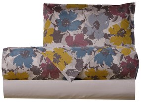 Completo letto singolo fiori colorat