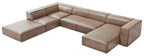 Divano angolare in pelle marrone chiaro (angolo sinistro) Madame - Windsor &amp; Co Sofas