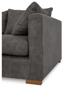 Divano angolare antracite in similpelle (angolo sinistro) Hamburg - Scandic