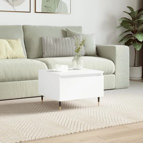 Tavolino Da Salotto Bianco 50x46x35 Cm İn Legno Multistrato /