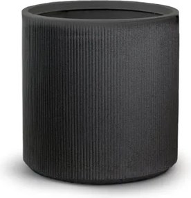 Vaso in resina da esterno interno tondo cilindrico d.36x35h Modigliani Grigio