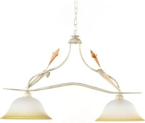 ONLI - Lampadario a sospensione con catena LUCREZIA 2xE27/22W/230V color crema
