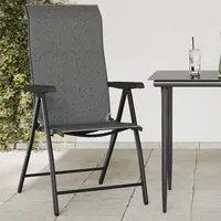 Sedie Pieghevoli da Giardino 8 pz Grigie in Polyrattan 3270613