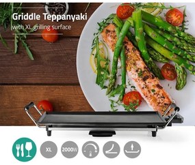 Nedis FCTE110EBK50 - Griglia da tavolo Teppanyaki 2000W/230V