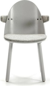 Sedia grigia con braccioli Uma - Teulat