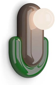 Applique Deco Eclair Ceramica Moka Verde Bali 1 Luce G9