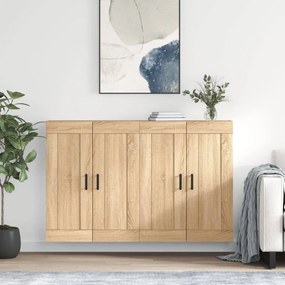 Armadietti A Parete 2 Pz Rovere Sonoma İn Legno Multistrato /