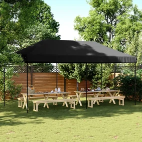 Tenda Da Festa Pieghevole Pop-up Nero 580x292x315 Cm /