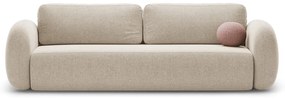 Divano beige allungabile/con contenitore con rivestimento in ciniglia 262 cm Tonale – Cosmopolitan Design