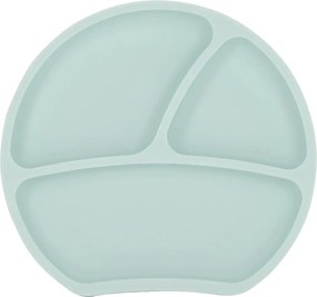 Piatto per bambini azzurro in silicone 19x20,5 cm – Kindsgut