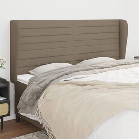 Testiera Ad Orecchio Tortora 163x23x118/128 Cm İn Tessuto /
