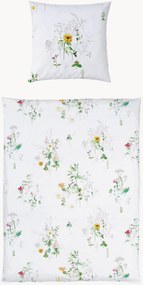 Set copripiumino in raso di cotone Nature Stripe
