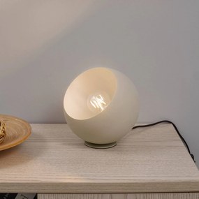 Lampada da tavolo Lindby Solomia, beige, ferro, Ø 20 cm