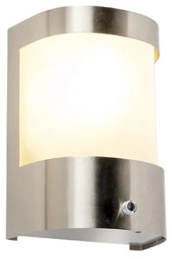 Lampada da parete per esterni in acciaio inossidabile con sensore crepuscolare - Mira
