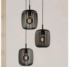 Eglo 900686 - Lampadario a sospensione con filo ROMAZZINA 3xE27/40W/230V nero