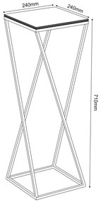 Portafiori  70x24 cm nero