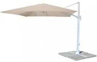 Ombrellone 300x300 cm bianco con telo tortora