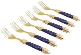 Posate di Lusso Set 6pz Forchette Dolce Arianna Oro - Rivadossi Sandro