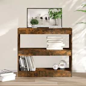 Libreria/divisorio rovere fumo 80x30x72 cm