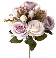 Set 3 Bouquet Artificiali Rose Anticato 39 cm