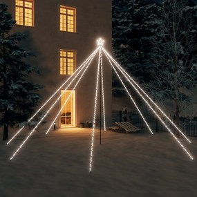 Luci Albero Di Natale Interni Esterni 800 Led Bianco Freddo 5 M /