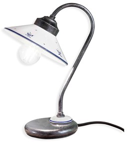 Lumetto Classico Asti Metallo E Ceramica Nero Sfumato Argento 1 Luce E27