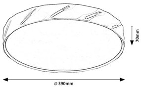 Rabalux 71120 - Plafoniera LED NESSIRA 25W 230V 4000K nero