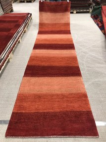 Loribaft Tappeto 90 x 390 Rosso (Iran) Annodato A Mano