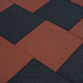 Piastrelle Anticaduta 6 Pz İn Gomma 50x50x3 Cm Nero /