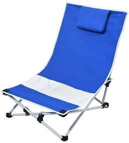 Lettino da giardino blu