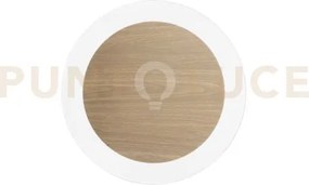 Plafoniera led samsara nera e legno 35w 5300lm cct 3000k 4000k 6500...