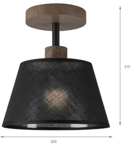 Brilagi - Lampadario LED ANTHONY 1xE14/60W/230V rovere/noce/nero
