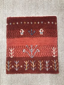 Gabbeh Tappeto persiano 40x40 Rosso (Iran) Annodato A Mano