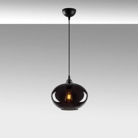 Lampadario nero con paralume in vetro ø 27 cm Smoked – Opviq lights