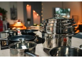 Tefal - Set di pentole 10 pz COOK EAT acciaio inossidabile