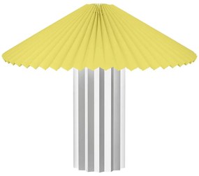 Lampada da tavolo gialla/argentata con paralume in tessuto con intensità regolabile (altezza totale 36 cm) Taite – Blomus