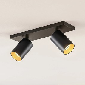 Arcchio Faretto Brinja, nero, angolare, Ø 6 cm, 2 luci, GU10 Brinja Arcchio, dimmerabile, Nero, Corridoio, Alluminio, Moderno, Faretto