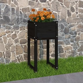 Fioriera Bianca 40x40x81 Cm İn Legno Massello Di Pino /