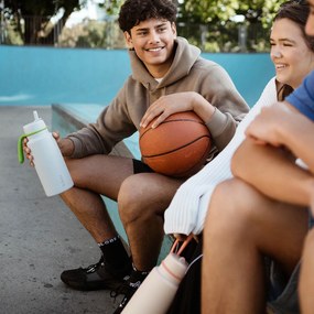 Bottiglia termica in acciaio inox con cannuccia 1l - grigio/verde