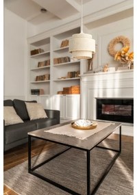 Lampadario a cavo BOHO 1xE27/60W/230V Ø 20 cm bianco