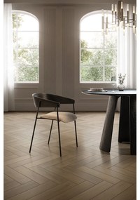 Tavolo da pranzo rotondo con piano nero ø 120 cm Zuri – MOME