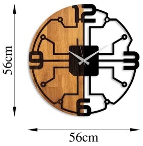 Orologio da parete diametro 56 cm 1xAA legno/metallo
