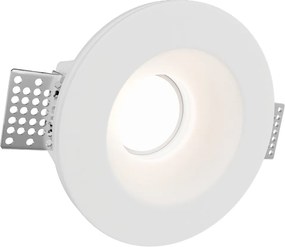Portafaretto Rotondo Ø130x45mm GU10 in Gesso Pitturabile