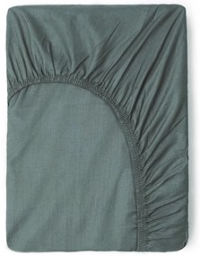 Lenzuolo in cotone elasticizzato verde-grigio 90x200 cm - Good Morning